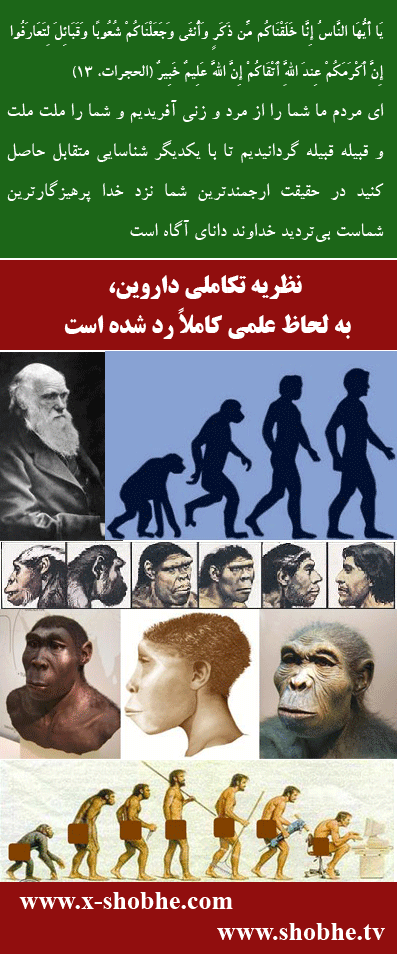 در خصوص نظریه تکاملی داروین و این که با اسلام منافات یا انطباق دارد توضیح دهید. (کاربران متفاوت از تهران/تبریز/اتاوا و منچستر) - تکرار به جهت تقاضا